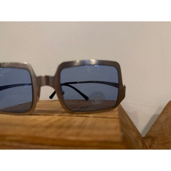 Chanel Gray/Blue Y2K Sunglasses